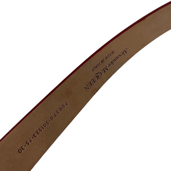 Alexander McQueen Red Logo Belt Size M - Picture 6 of 6